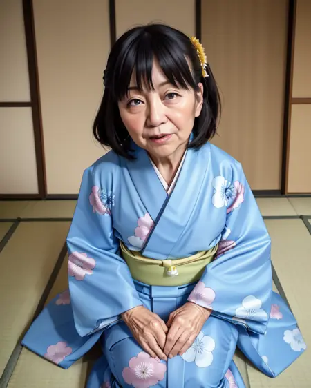 Furisode for proprietress and landlady
