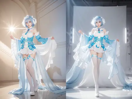 Realistic Character Lora Rem Crystal dress