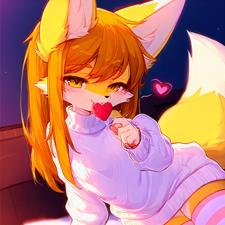 yellow fox by bixnkers