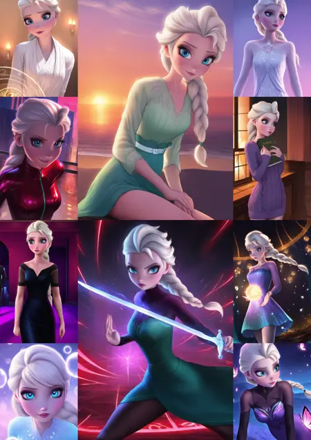 Elsa - [Frozen] - SD15/SDXL/Pony_SDXL - [Commission] - Illustrious Update