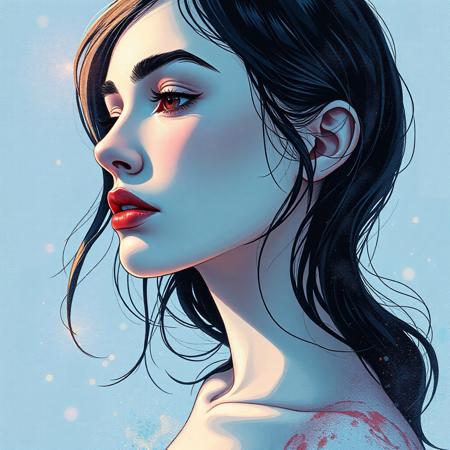 high quality design aesthetics, soulful, introspective, emotive, detailed, pop album cover, young white woman, artist name "WonkyPop", album title "For You", sparkle, glitter, glow, masterpiece, illustration, painted, flowing shapes, intricate, creative, experimental, original