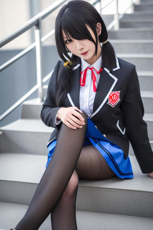 时崎狂三 校服版 tokisaki kurumi JK uniform cosplay image by Thxx