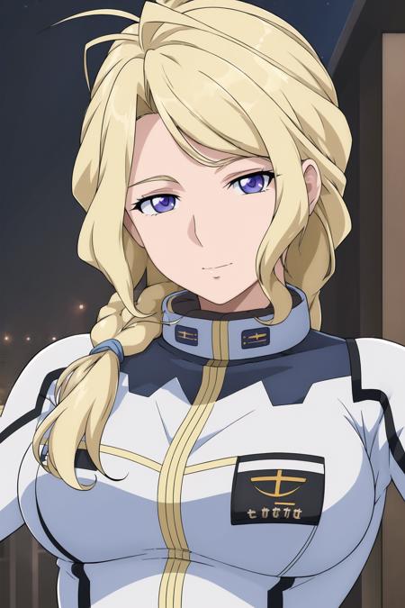 (Night:1.7), Japan, Tokyo, CityView, Before Window,
Standing at attention,
white outfit,black purse,bodysuit,
<lora:Chloe_Croce_Gundam_Missing_Link-KK77-V1:0.7>,
 blonde hair,blue eyes,braid,Bangs,
1 girl, 24yo,mature female,Beautiful Finger,Beautiful long legs,Beautiful body,Beautiful Nose,Beautiful character design, perfect eyes, perfect face,
looking at viewer, in the center of the image,(Upper_body),(close-Up),(Focus on her face),
NSFW,official art,extremely detailed CG unity 8k wallpaper, perfect lighting,Colorful, Bright_Front_face_Lighting,
(masterpiece:1.0),(best_quality:1.0), ultra high res,4K,ultra-detailed,
photography, 8K, HDR, highres, absurdres:1.2, Kodak portra 400, film grain, blurry background, bokeh:1.2, lens flare, (vibrant_color:1.2)
(Beautiful,large_Breasts:1.4), (beautiful_face:1.5),(narrow_waist),