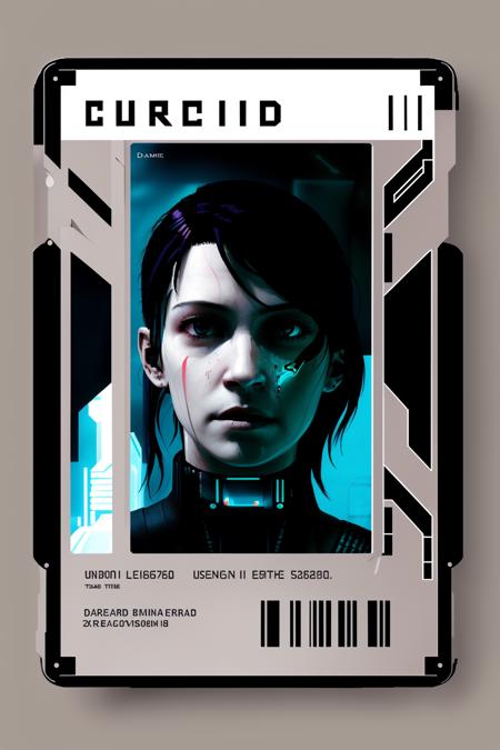 cyber_id ,  scan of id, cyberpunk art,