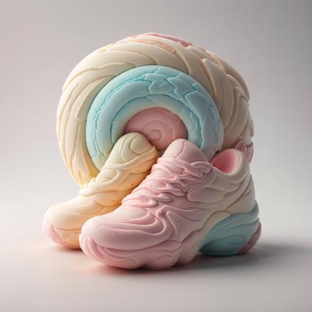 sneaker made out of ice cream, trending on artstation, art, 4k, detailed, bright, GelatoStyle,
<lora:add_detail:0.4>, <lora:GelatoStyle:0.6>