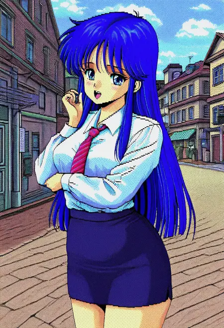 elf1990s style illustrious LORA elf 1990年 (PC98) style