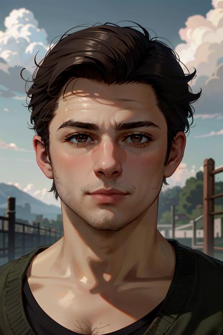 ((ultra detailed, masterpiece, absurdres))
 <lora:QuarryJacob:0.9>
QuarryJacob, 1boy, solo, short hair, brown hair, brown eyes, A vibrant, neon-lit Times Square at night