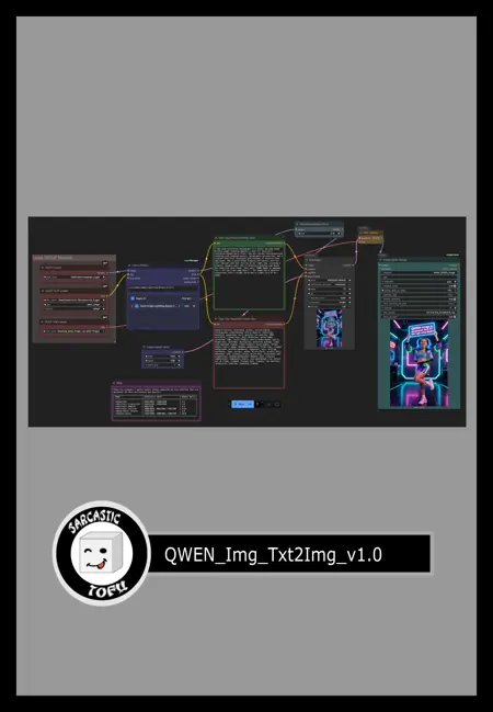 ComfyUI beginner friendly Text-to-Image QWEN Image GGUF Workflow (With LORAs) by SarcasticTOFU