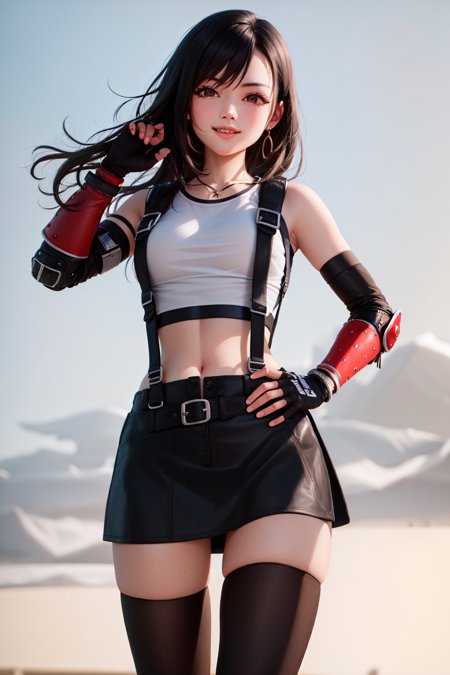 tifadef, low-tied long hair, white tank top, suspender skirt, thighhighs, fingerless gloves, elbow pads, jewelry, earrings, midriff tifarefdress, dress, jewelry, crescent earrings, bare shoulders, cleavage tifacowgirl, cowboy hat, crop top, brown vest, brown skirt, gloves, belt, jewelry, earrings, bare shoulders, midriff tifaadvent, black crop top, sleeveless, skirt, gloves, arm ribbon, jewelry, earrings, bare shoulders, midriff tifaexotic, hair flower, japanese clothes, black kimono, wide sleeves, sash, obi, thighhighs tifasporty, double bun, chinese clothes, leopard print, clothing cutout, cleavage cutout, fishnet thighhighs, jewelry, bracelet