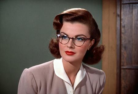 1940s vintage retro, janet van dorn DCU, blue-eyed, glasses, perfect photo, highly detailed, best quality, fine details, coherent face, full body shot, standing, technicolor film still screencap, kodachrome photograph