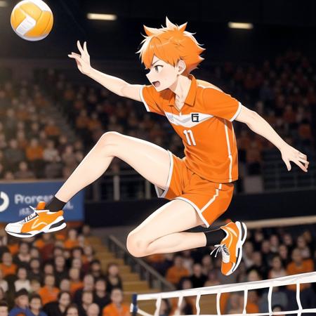 Haikyuu, hinata, jump, shoyo, spike, volleyball, HD phone