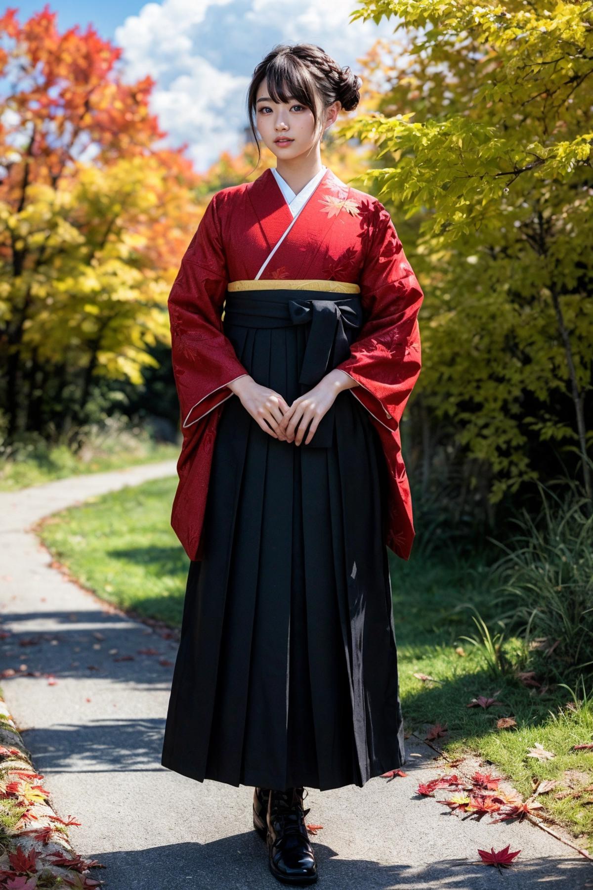 袴少女 hakama girl 和服裤裙 hakama skirt image by feetie