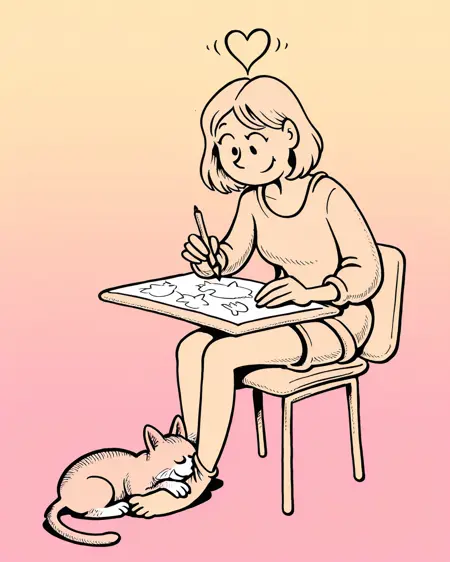 Nina Paley Art Style for Illustrious