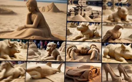 XL Realistic sand sculpture art style