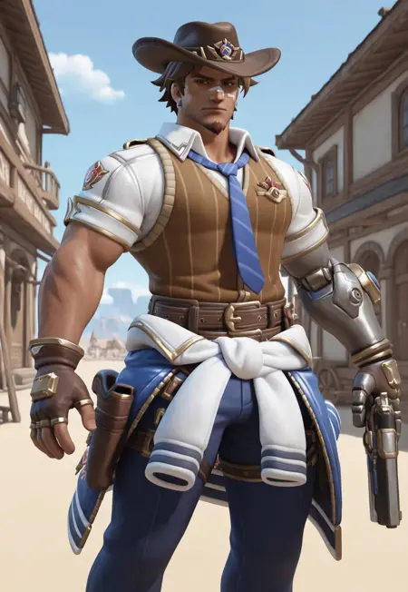 Jesse McCree / Cole Cassidy from Overwatch (Illustrious / Pony XL)