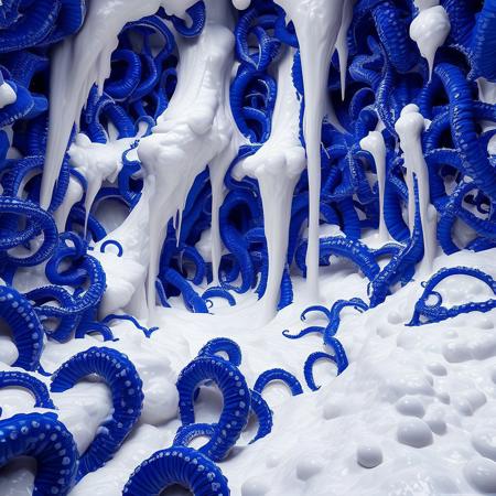Blue Tentacle White Slime - Anime V1