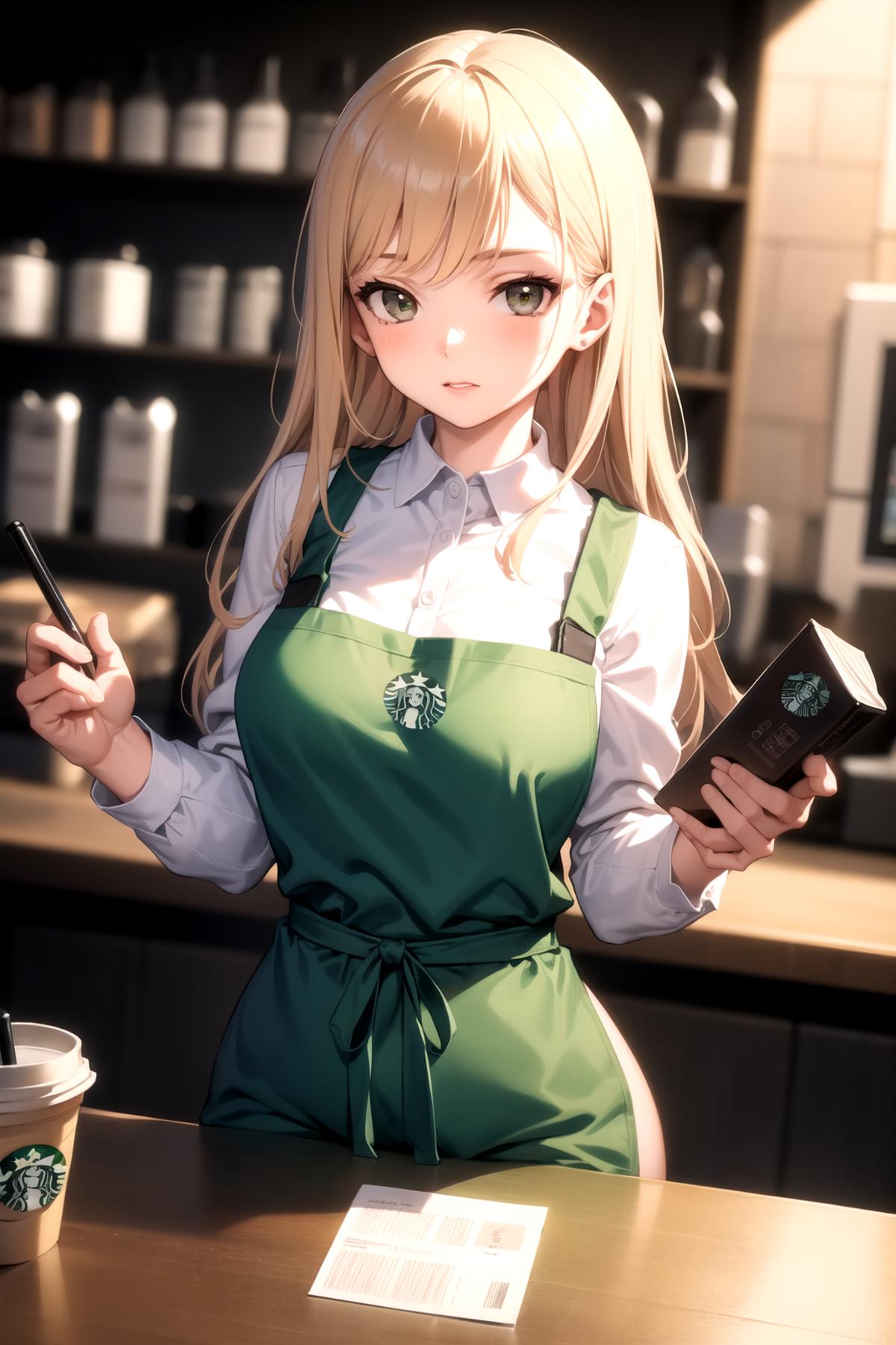 Starbucks apron / meme - v0.2 | Stable Diffusion LoRA | Civitai