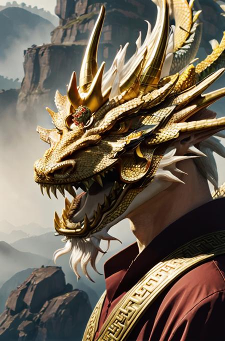 male focus, dragon, horns, eastern dragon, open mouth, white hair<lora:dragon-HXZ:0.8>