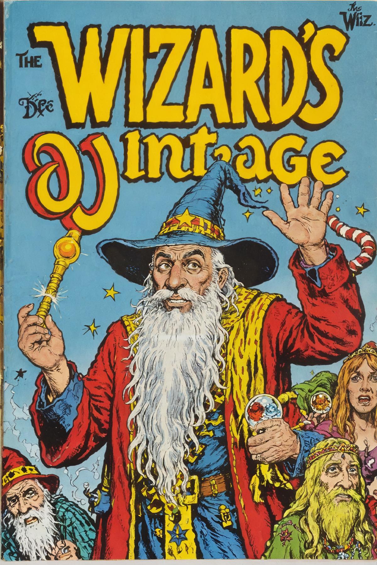 The Wizard's Vintage Comic Book Cover image by WizardWhitebeard