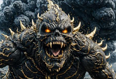 According to the rules, in such cases, it was supposed to become a black impenetrable cloud, fill the entire space with itself, catch up with  gold DEVIL SPAWN horror and look at him with an ominous luminous look from nowhere and from everywhere, which Bomchi immediately did.  Feeling of fear, feeling of horror,rich colors, ultra clear image, more realistic, high resolution photos, 8K HD wallpapershigh quality, intricate details,  ultra detailed, ,depth of field, 8k resolution trending on Artstation Unreal Engine 5, Epic,detailed background, <lora:xl_more_art-full_v1:1.2>  <lora:JuggerCineXL2:0.8> , Cinematic,  <lora:EnvyActionShotXL01:0.8> action shot