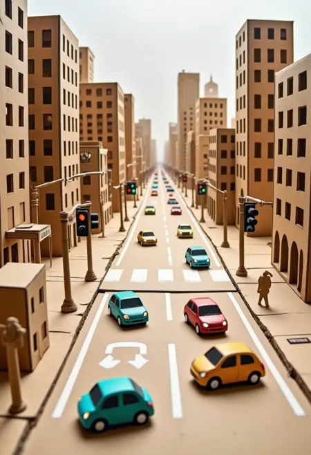 DT_Corrugated Paper Modeling_Urban Scene Restoration