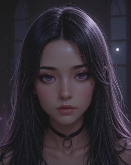 Close-up photo. Female goth crawling out of the dark towards the viewer. Ethereal beautiful goth girl. Highly detailed beautiful expressive eyes. In a dark room. Midnight, moonlight, rainfall out the windows. Mischievous and sensuous. Photorealistic, Natural atmospheric lighting, intricate details, 35mm photograph, film, professional, 4k visuals, highly detailed, elegant, studio quality.