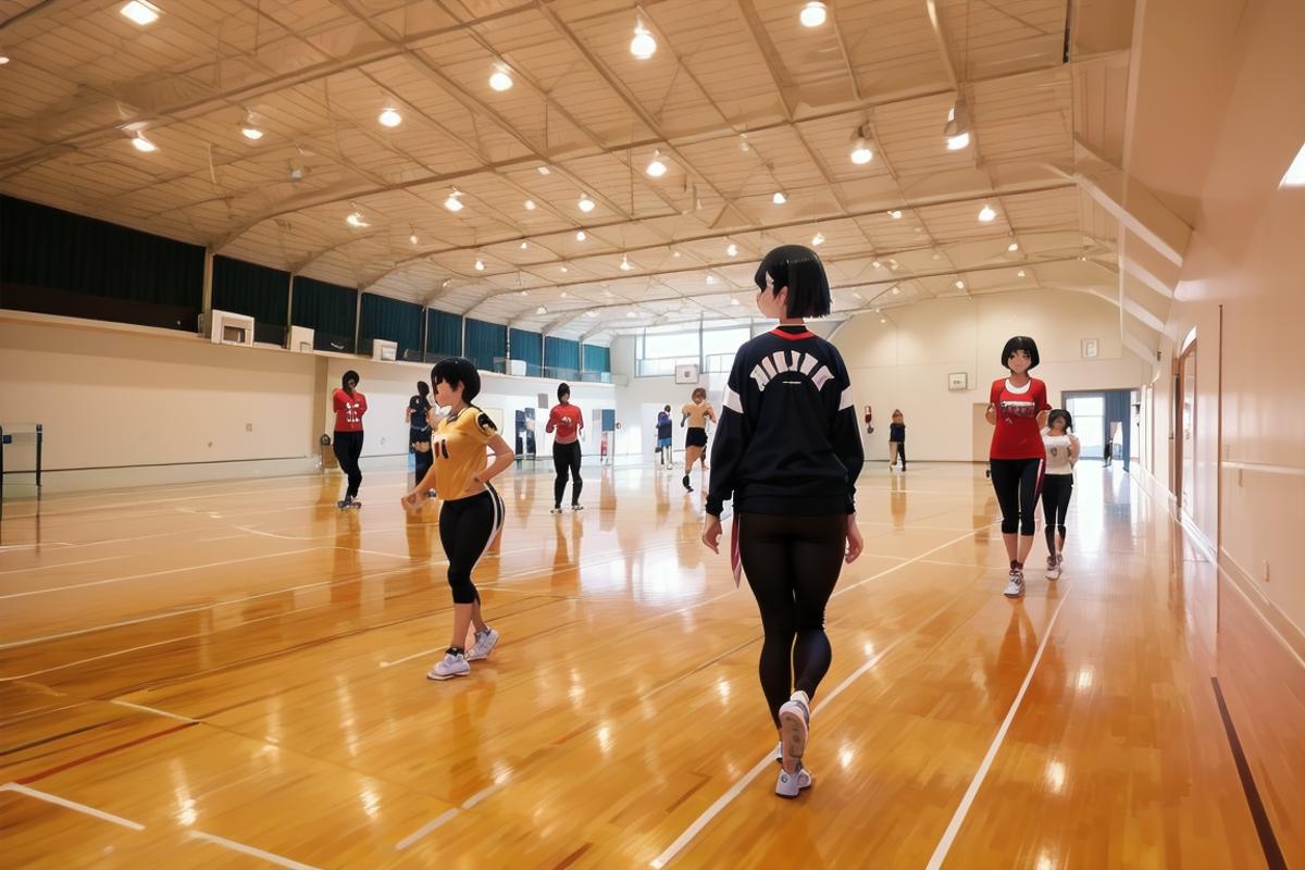 体育館 Japanese school gymnasium SD15 image by swingwings