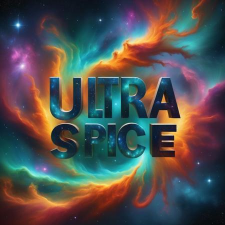 the words"ULTRA SPICE" written with stars and nebulas <lora:texta:0.95> , highly detailed, <lora:SDXLAuroraStyle:0.3> AuroraStyle