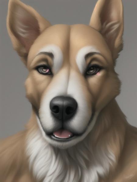 dog, solo, anthro, hyper realistic,