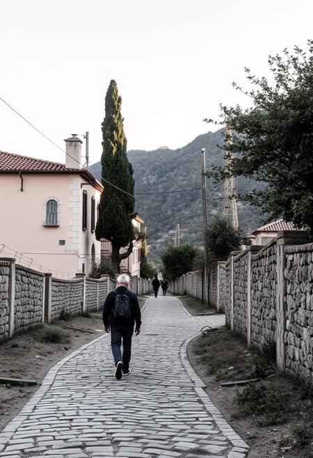 that distinct way of walking that gives the impression of not being from around these parts
