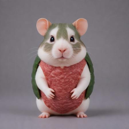 animal, hamster, scales, made of wagyu  armor, gem, bracer, slit pupils, armor, green