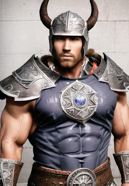 <lora:Nord-male:0.8>, nord-male, 1man, solo, portrait, steel armor, viking, helmet, Athletic, large muscles, ripped, chiseled, sculpted, balansed, mesomorph body, (masterpiece, best quality, absurdres, detailed, ultra-detailed:1.3), (highly detailed, high quality:1.3)