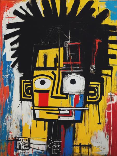 <lyco:Jean-MichelBasquiat:1.0> A girl by Jean - Michel Basquiat,dimensions