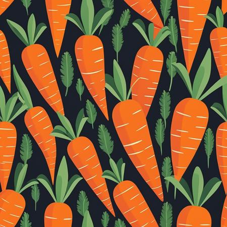 vector art, style of Tarsila do Amaral carrot, flat color