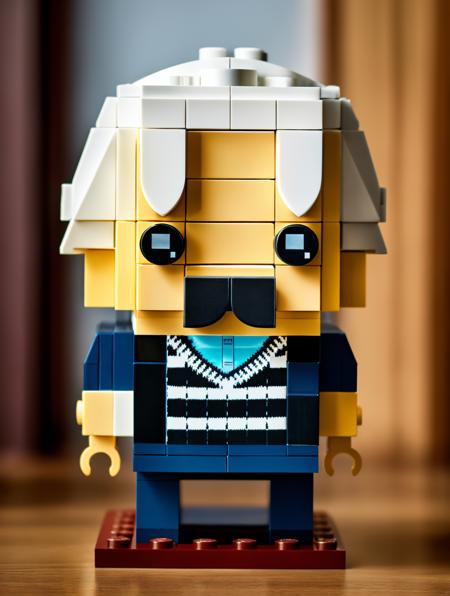 RAW photo,  <lora:lego_v2.0.768-000035:0.8>
LEGO BrickHeadz, Einstein in sweater, (high detailed skin:1.2), 8k uhd, dslr, soft lighting, high quality, film grain, Fujifilm XT3