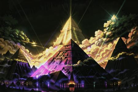 the Great Pyramid by BlacklightForestStyle <lora:BlacklightForestStyle-000006:0.8>