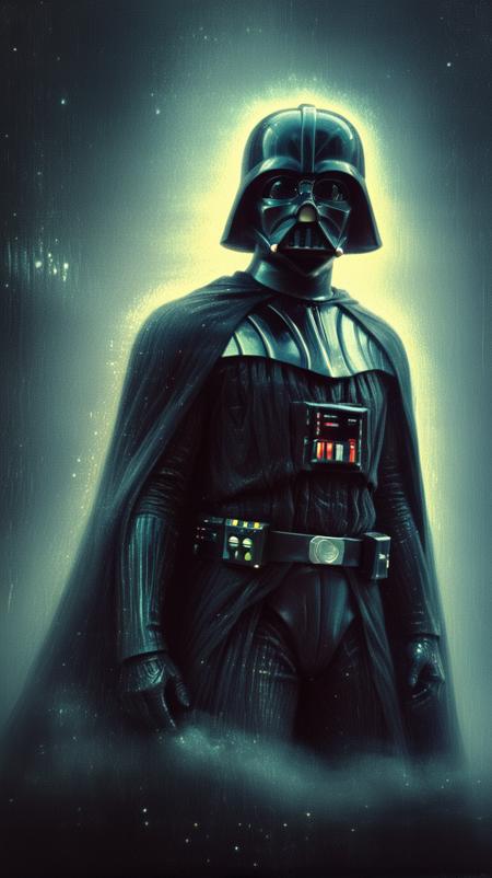 midjourneyv6.1, darth vader in a white suit, fabric texture, black aggressive eyes, completely filled with solid black, no outlines or any lighter elements inside, black hole symbol on the chest, organic patterns on the suit, realistic style, full-body view, intricate lighting effects, black background, ultra-realism, hyper-detailed, cinematic render, 8k image, anatomically accurate pose