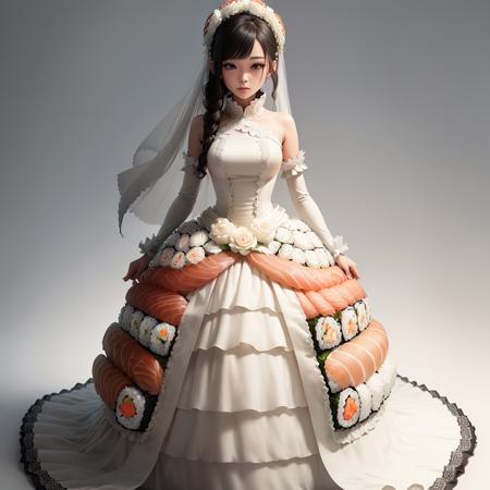 <lora:SushiStyle:1> SushiStyle wedding dress