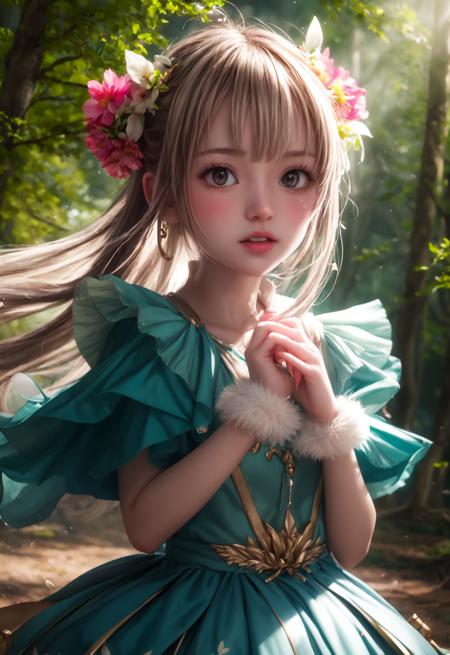 girl in a forest with floating flowers, river, puffy, puffy cheeks, cute,
vibrant colors, colorful art style, 
soft lighting, soft shadows, detailed textures, dynamic lighting,  
nice hands, perfect hands, 
<lyco:GoodHands-beta2:1.0> 
<lora:add_detail:1>