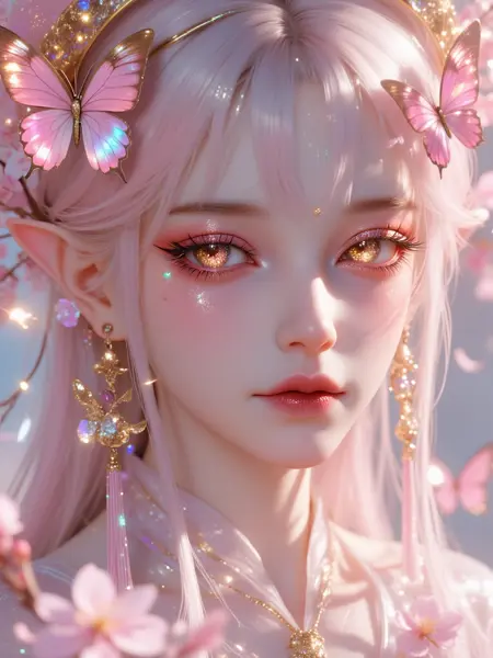 金粉女孩唯美风格2.8D壁纸