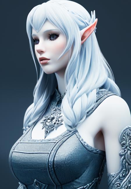 a woman, sfw, <lora:Snow_Elves-Female:0.8>, Snow_Elves-Female, 1girl, solo,, porcelain skin, diamond body, smooth, clear skin, (masterpiece, best quality, absurdres, detailed, ultra-detailed:1.3), gorgeous, (trending on CGSociety, trending on pixiv, contest winner:1.3)