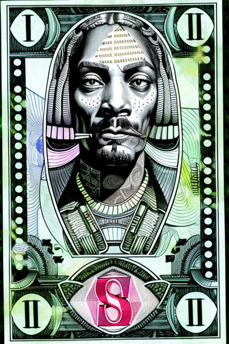 portrait of (Snoop Dogg:1.0) smoking a joint, on a dollar bill, intricate, highly detailed, drawing, concept art, sharp focus, illustration
(jubbslineart:0.85)