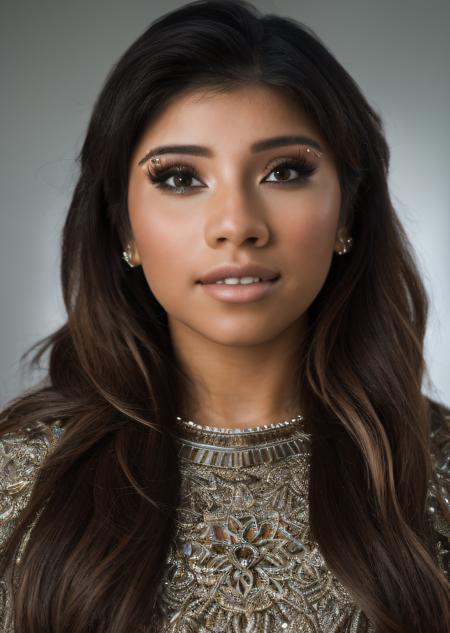 <lora:Kirstin_Maldonado:1>
photo of beautiful (Kirstin_Maldonado, Kristin Maldonado), ((ultra detailed, masterpiece, best quality)), sfw, best quality, ultra high res, ultral detailed face and eyes, (photorealistic:1.4), 1girl, brown eyes, Dark Brown, Hispanic woman,
Rhaenyra Targaryen cosplay, winter forest, natural skin texture, 24mm, 4k textures, soft cinematic light, adobe lightroom, photolab, hdr, intricate, elegant, highly detailed, sharp focus, ((((cinematic look)))), soothing tones, low contrast, soft cinematic light, dim colors, exposure blend, hdr, faded, portrait, (upper body portrait:1.2), gorgeous cute woman,aesthetic, perfect symmetrical face,dynamic pose, looking into the camera, (extremely detailed skin), (flawless skin), (model pose), (natural light), (high quality photography), (intricate details), (8k), (HDR), (sharp focus)