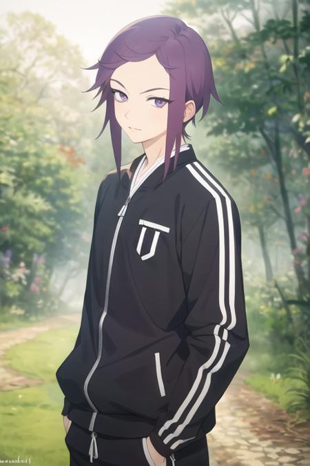 kishou_yamada_asaemon purple hair purple eyes