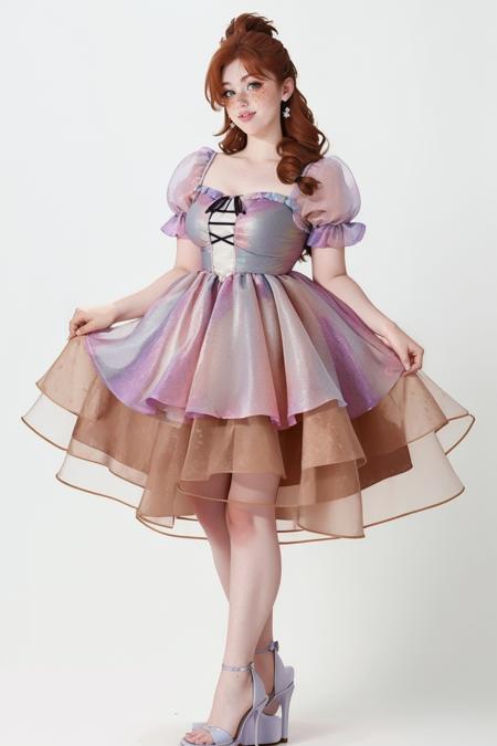 s0ftm1n1, dress, short sleeves, puffy sleeves, layered dress