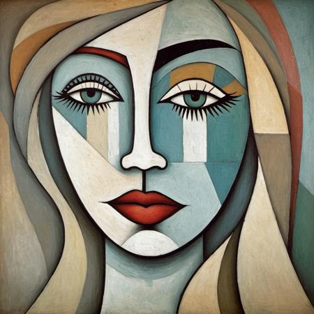 Picasso cubism art of a woman,subtle colors, minimalist, faint,  <lora:licollins2_xl_2_standard-000094:1.2>