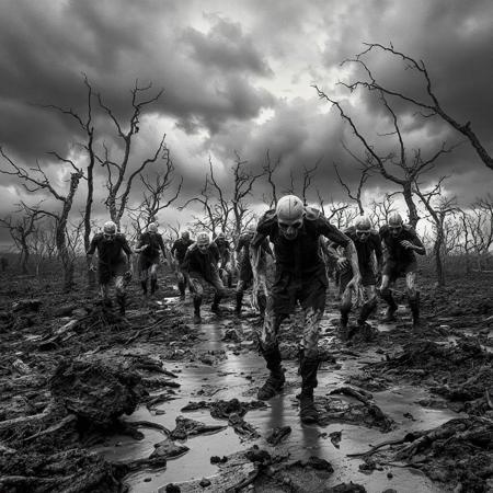 Zombie Rundown, Rotting Mudclay, Dreary Stormy Day, Barron Lands, Greyscale, Nothing of New, Dread and Scary