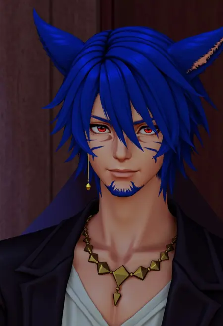 Face 2 Male Miqo'te - FFXIV LoRa - FLUX