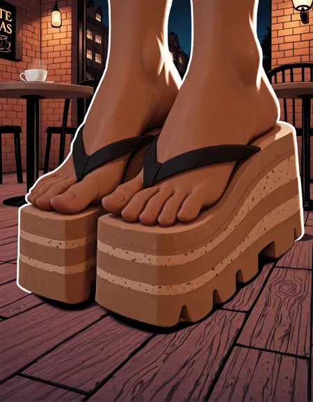 Groovas Canela Platform Flip Flops