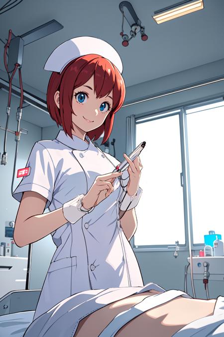 <lora:ps2_amy_v1_2:1>, ps2_amy, solo, light smile,, (RAW photo, best quality), wide angle photo, masterpiece, 1girl,  natural lighting
hospital, operating room, surgical gloves, 
(((White))) nurse uniform smooth, nurse, nurse hat, stethoscope  <lora:NurseUniform0_1:0.8>